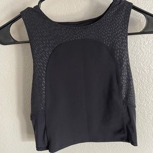 lululemon Nulu and mesh high neck crop tank top